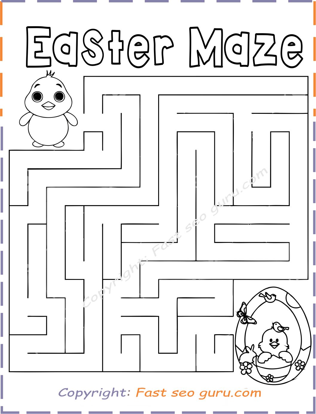 free printable easter mazes for kids